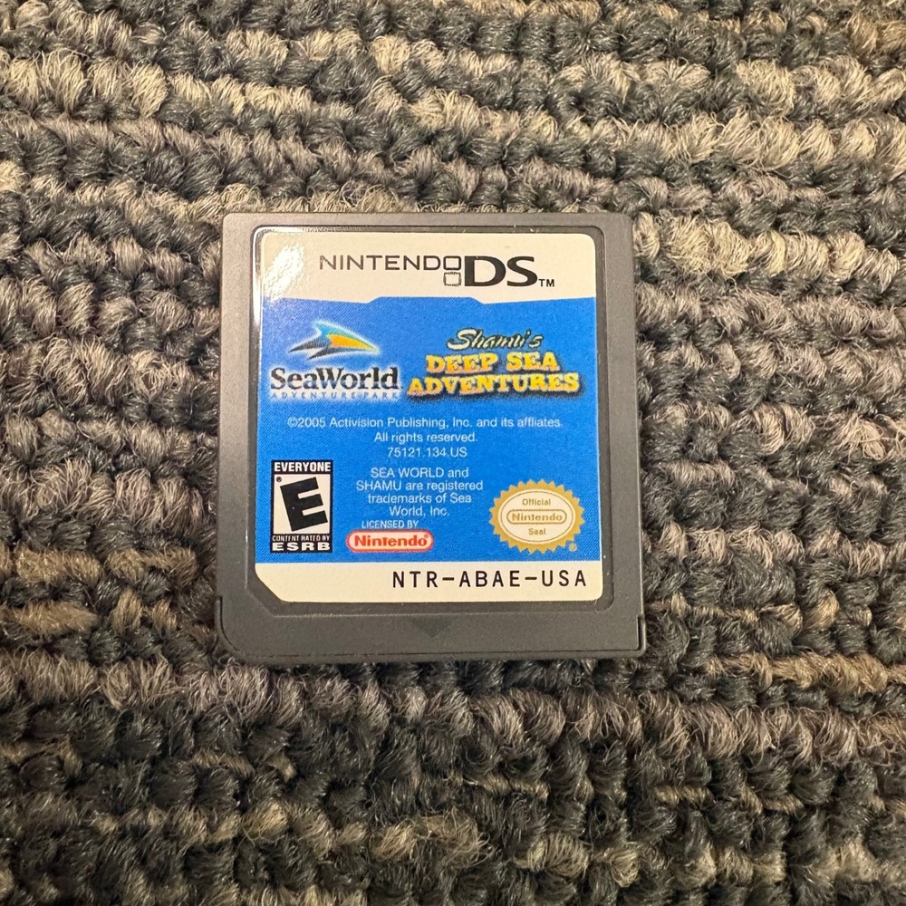 Y2K Nintendo DS Game Shamu's Deep Sea Adventures SeaWorld NTR-ABAE-USA